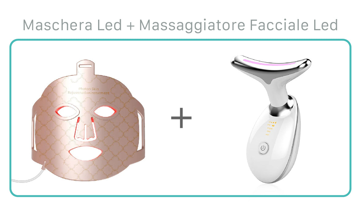 SAA - MASCHERA LED + MASSAGGIATORE LED