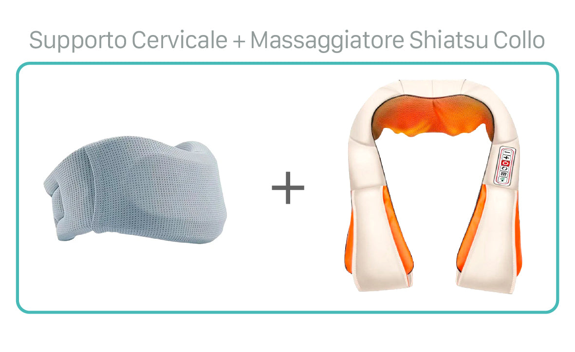 SAA - SUPPORTO CERVICALE + MASSAGGIATORE SHIATSU COLLO